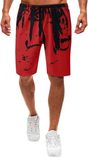 ZYXTIM Summer Casual Lounge Shorts for Men Knee Length Tie Dye Relax Fit Quick-Dry Lightweight Athletic Jogging Sweat Shorts